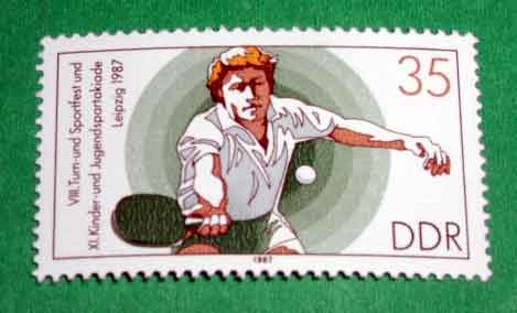 Table tennis postmark collection. 1986 - 1994