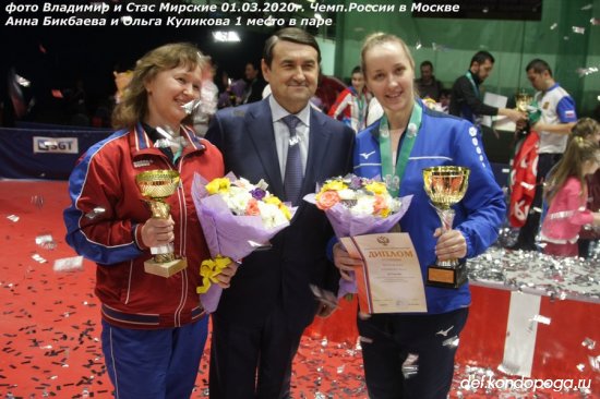 Чемпионки России в женской паре 2020г Анна Бикбаева (Блажко) и Ольга Куликова.