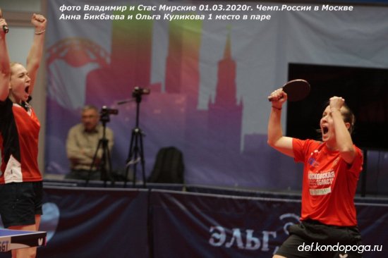 Чемпионки России в женской паре 2020г Анна Бикбаева (Блажко) и Ольга Куликова.
