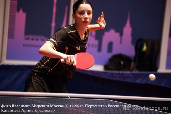 2024 ПЕРВЕНСТВО РОССИИ ПО НАСТОЛЬНОМУ ТЕННИСУ СРЕДИ ЮНИОРОВ И ЮНИОРОК ДО 22 ЛЕТ