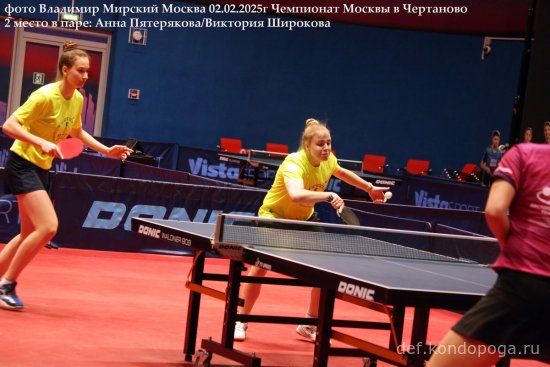 Чемпионат г. Москвы по настольному теннису 30 января – 02 февраля 2025 года г. Москва, СК «Чертаново»