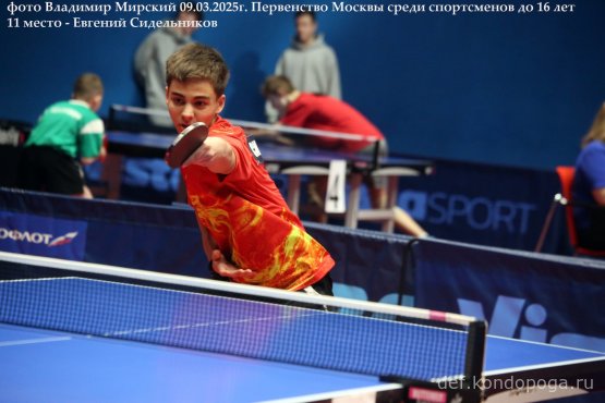 Первенство г. Москвы по настольному теннису среди юношей и девушек до 16 лет 06 – 09 марта 2025 годаг. Москва, СК «Чертаново»