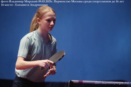 Первенство г. Москвы по настольному теннису среди юношей и девушек до 16 лет 06 – 09 марта 2025 годаг. Москва, СК «Чертаново»
