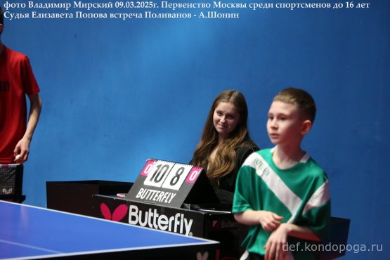 Первенство г. Москвы по настольному теннису среди юношей и девушек до 16 лет 06 – 09 марта 2025 годаг. Москва, СК «Чертаново»