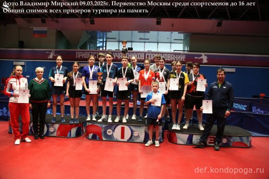 Первенство г. Москвы по настольному теннису среди юношей и девушек до 16 лет 06 – 09 марта 2025 годаг. Москва, СК «Чертаново»