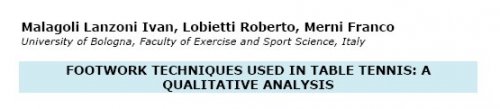 Footwork techniques used in table tennis: A qualitative analysys