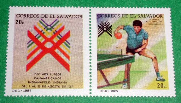 Table tennis postmark collection. 1986 - 1994