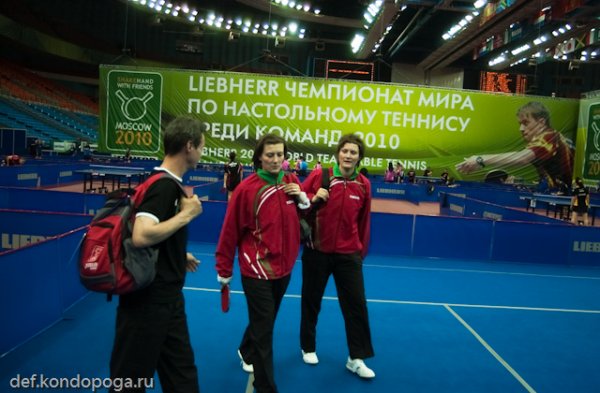 тренировка женской сборной республики Беларусь по настольному теннису